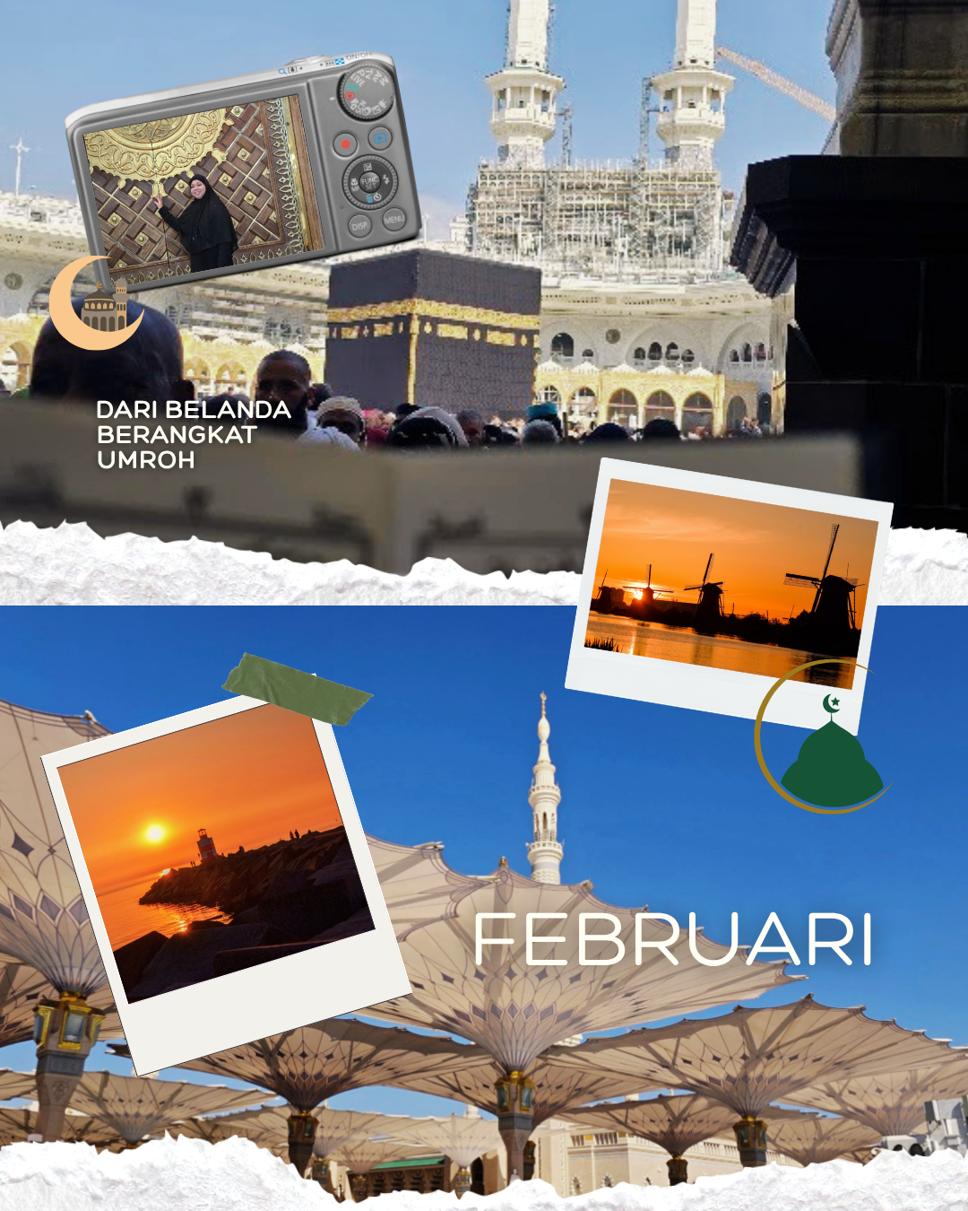 Pengalaman Elly Afriani berangkat ibadah Umroh dari Belanda, tips halal travel untuk Muslim di Eropa.